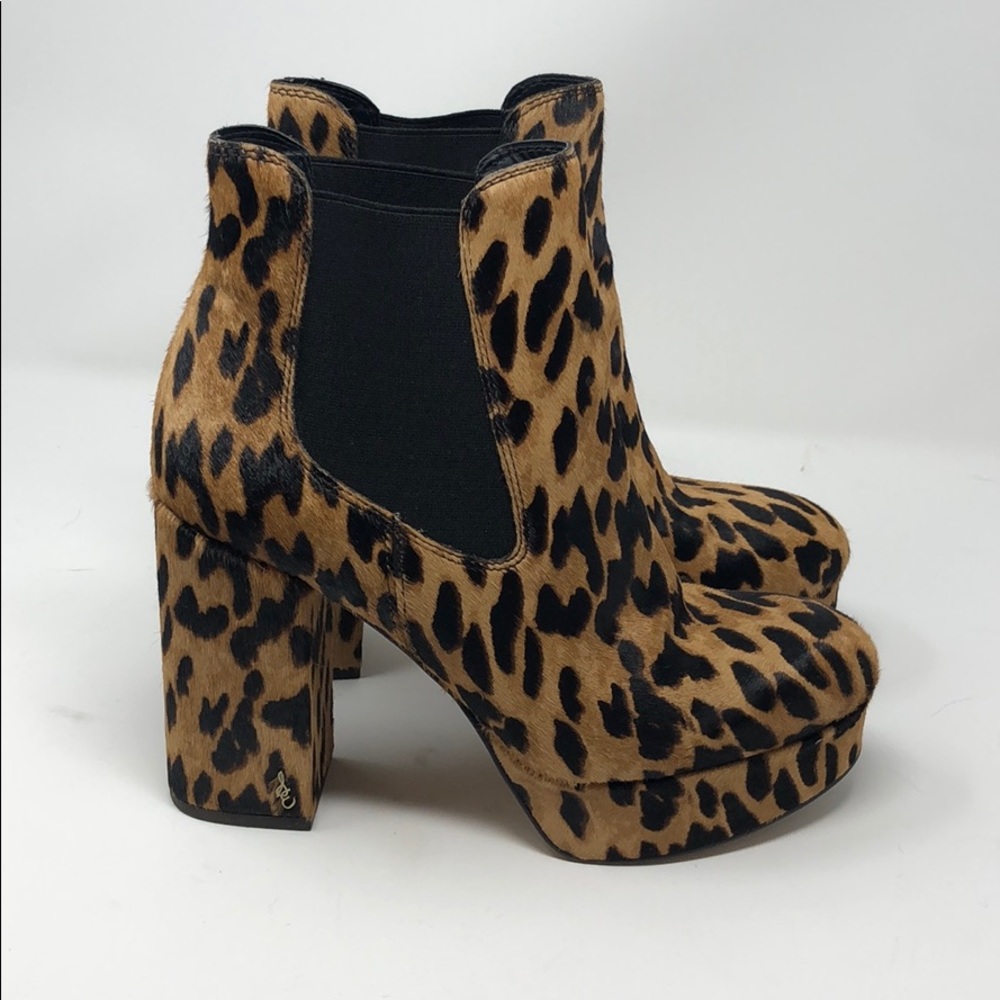 Leopard Booties- BLOCK HEEL